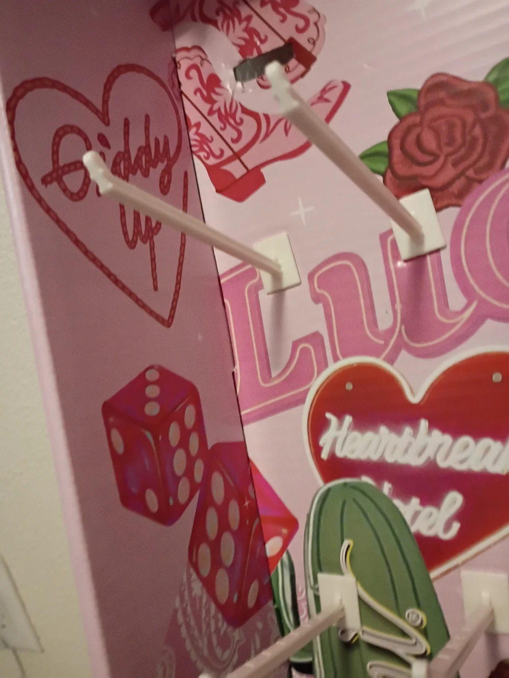 Pink Cowgirl  Wall Organizer - Pink